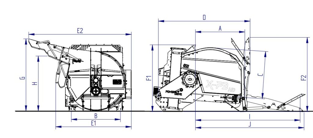 Dimensions XP3HD Latérale